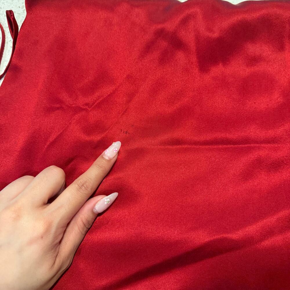 Reformation Red 100% Silk Satin Slip Maxi Dress Cocktail Elegant Quiet Luxury S - Picture 7 of 10